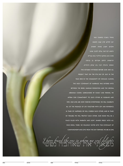 The Tulip Ketubah: a fine art ketubah created by Daniel Sroka of ModernKetubah.com for couples of all faiths and cultures.